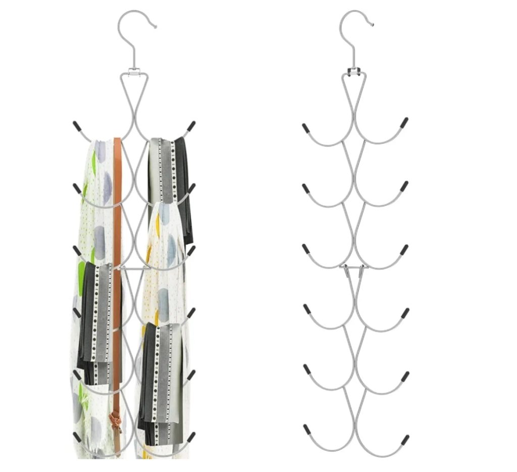 2Pcs Scarf Hanger with 12 Hooks