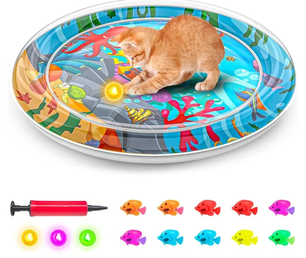 Multi-Color Lighted Cat Water Mat