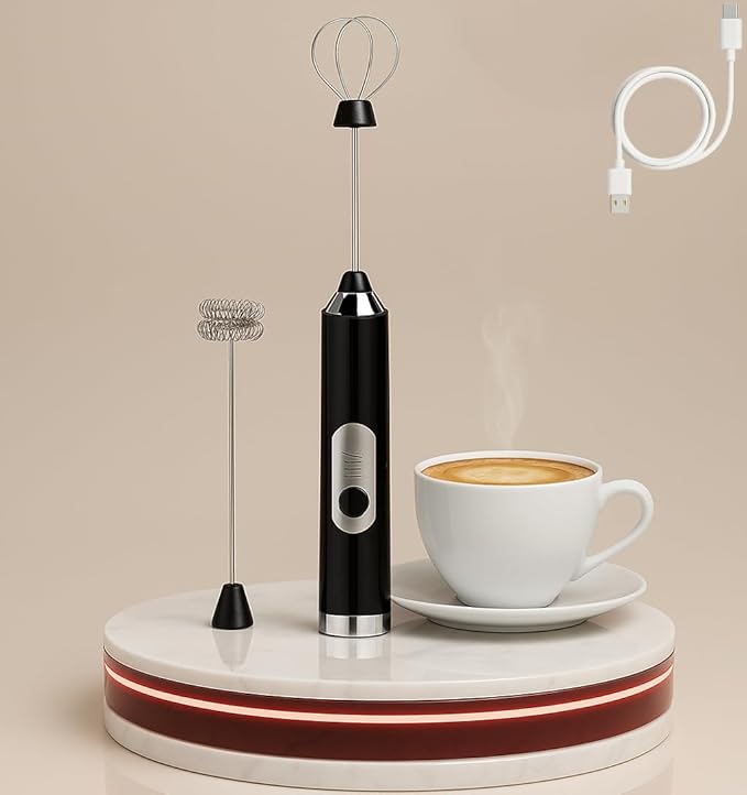 Powerful Premium 3-Speed Rechargeable Milk Frother