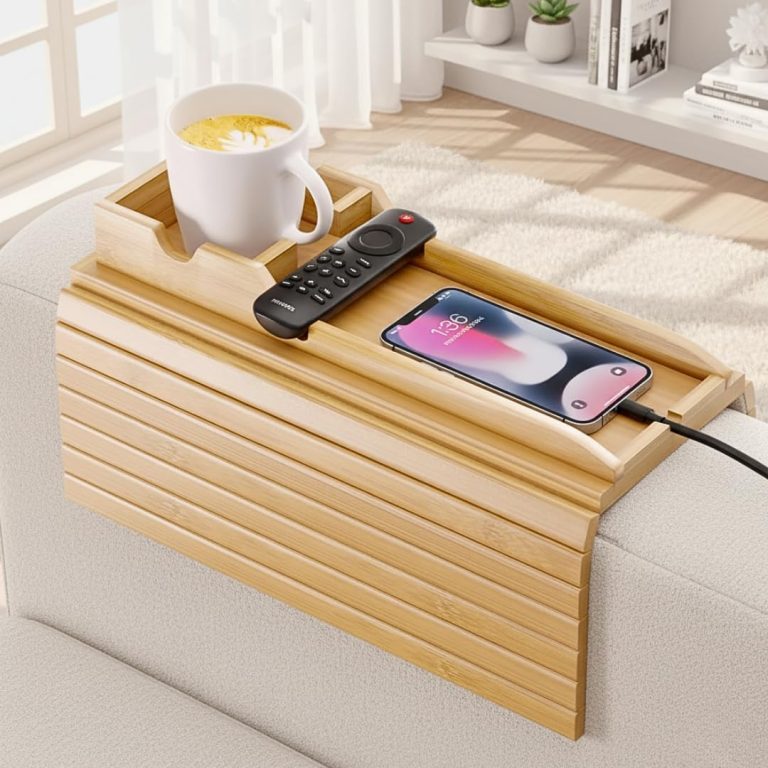 Bamboo Couch Armrest Table