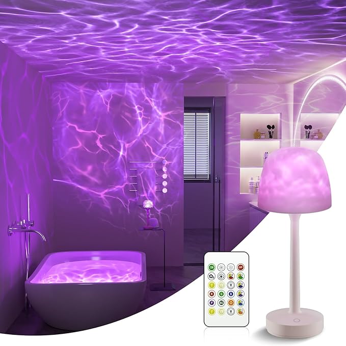 Rechargeable Shower Lamp Waterproof with Remote