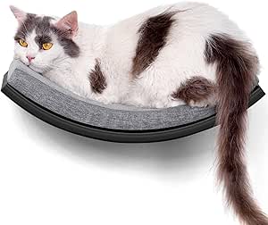 Curved Cat Wall Shelf with Foam Mat