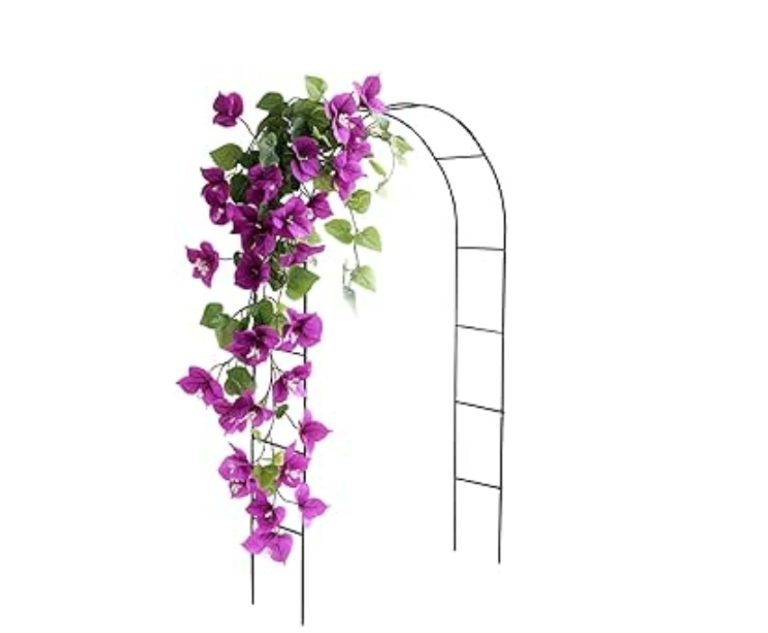 Black Metal Garden Arbour Arch Steel Frame