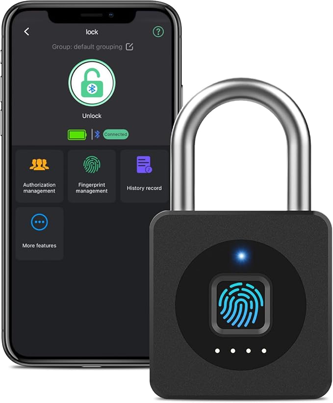 Fingerprint Gym Padlock Locker with Bluetooth