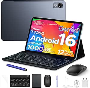 Tablet Android 16, 12 Inch