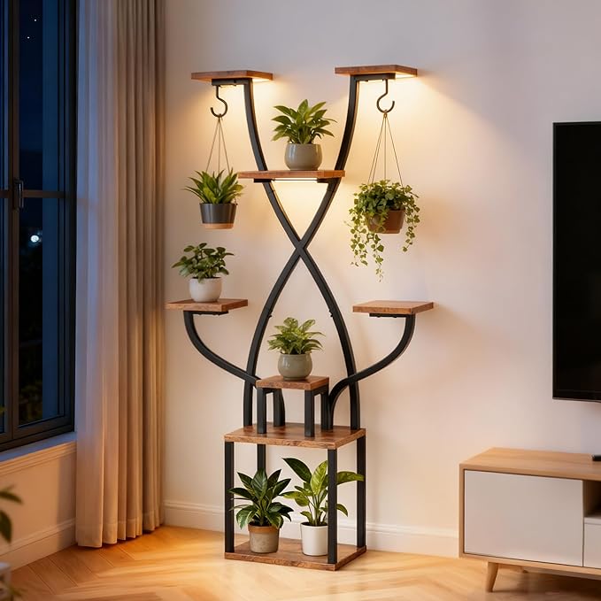 Plant Stand Indoor with Grow Lights
