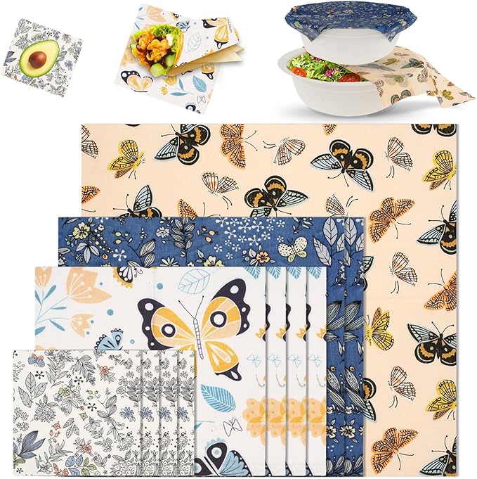 11Pcs Beeswax Food Wraps Set
