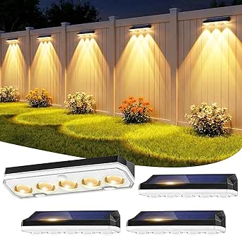 Solar Fence Lights Outdoor