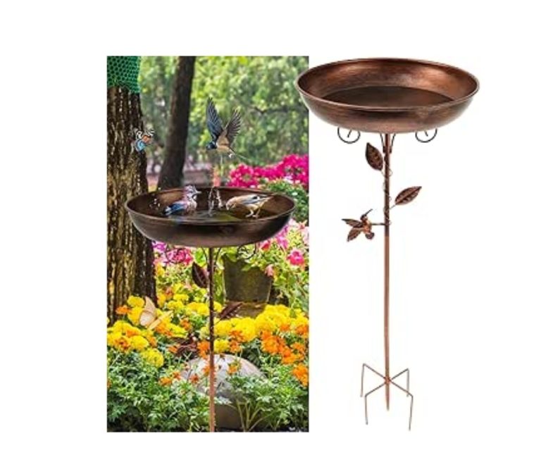 Iron Bird Bath for Garden