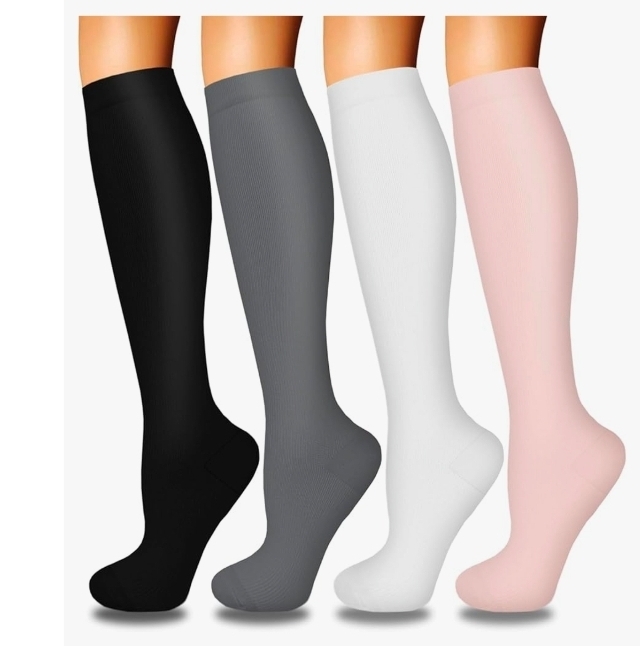 Compression Socks 4 Pairs for Women and Men