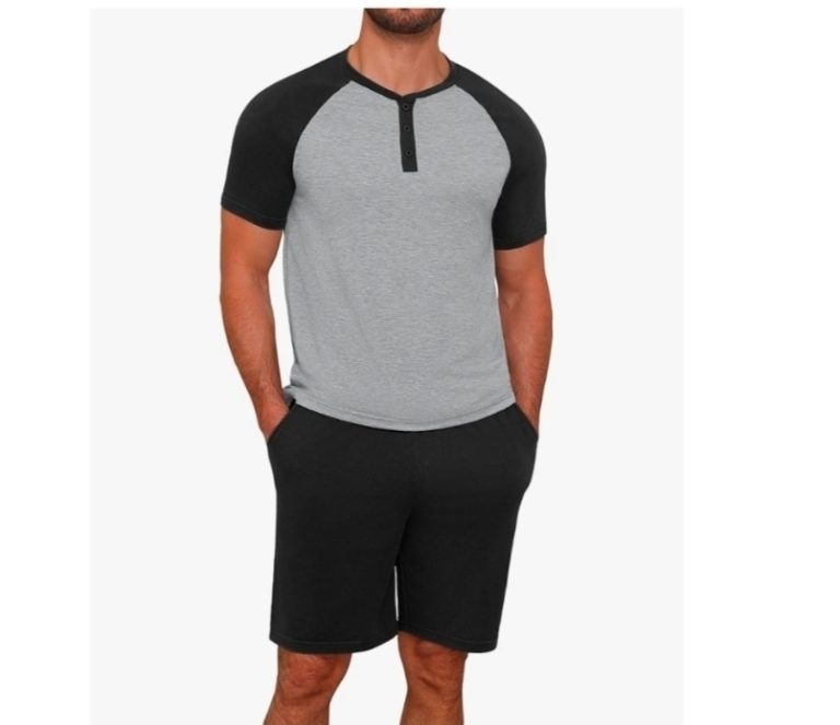 Men’s Henley Pyjama Set Short